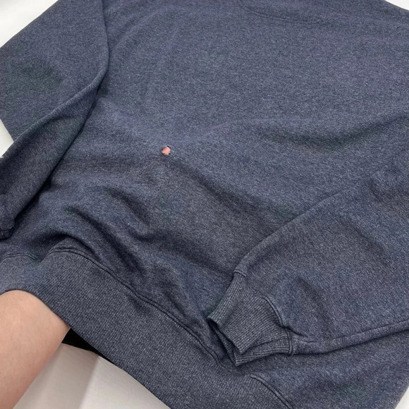 Champion Eco‎ Authentic Crewneck Sweatshirt Men’s L TALL Blue Pullover ** Flaw - Picture 5 of 5
